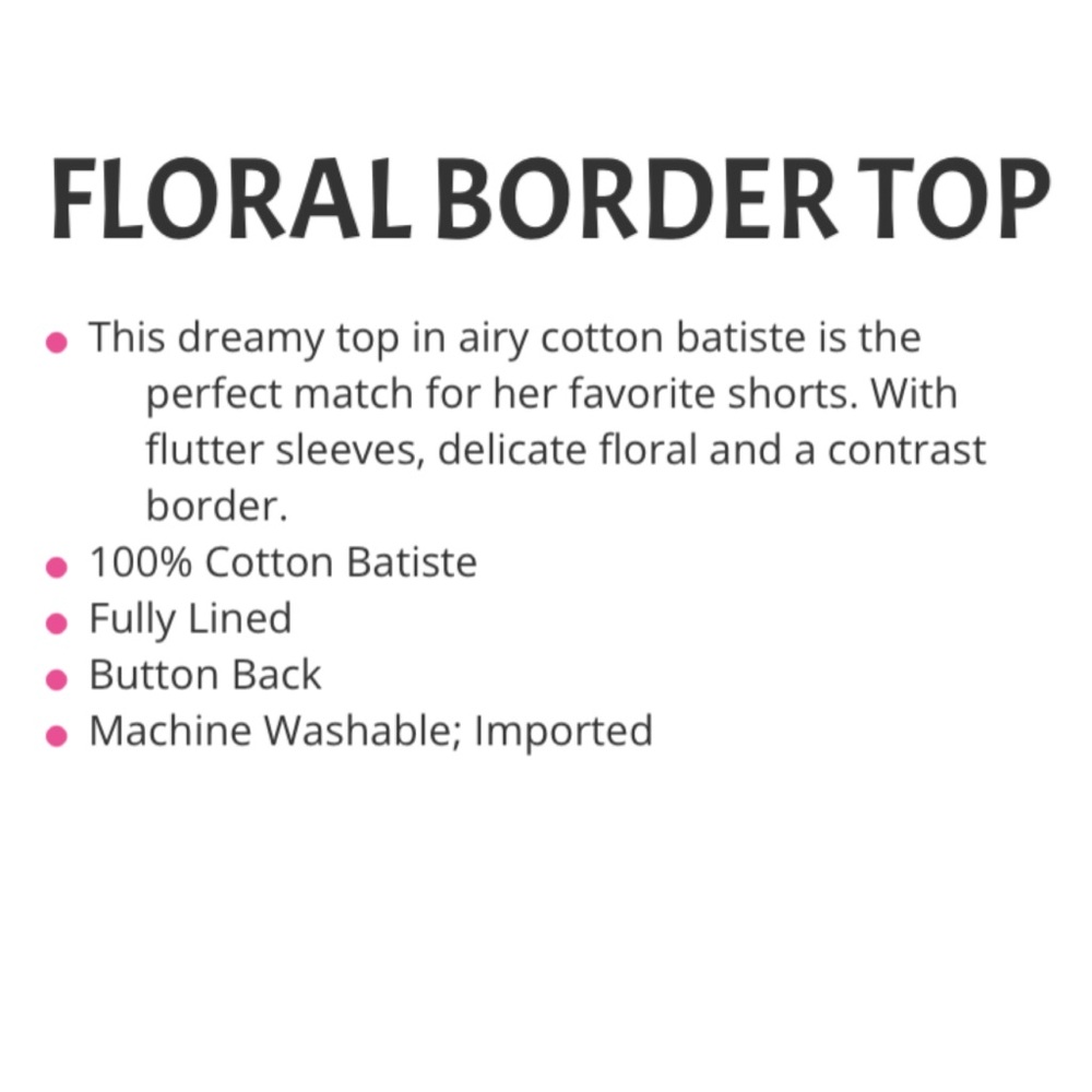 Janie and Jack Floral Border Top - Picture 8 of 8